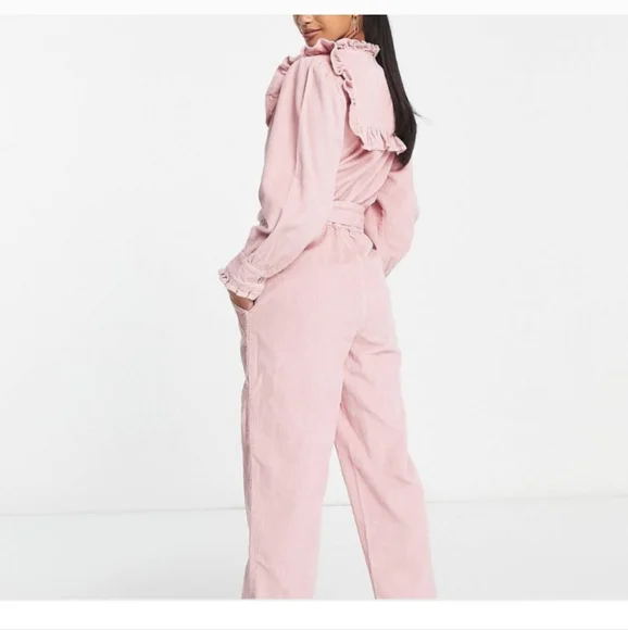 Miss Selfridge Pink Ruffled Jumpsuit - Picture 3 of 7